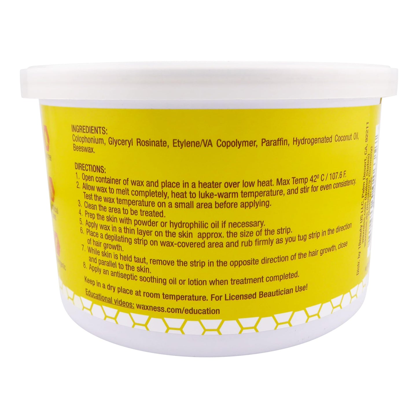 Waxness Film Hard Wax Tin Natural 14 oz (400 g) - Stripless Professional Hard Wax with Natural Resin Base for Face & Body - Made in Italy Beauty and Personal Care Waxness
