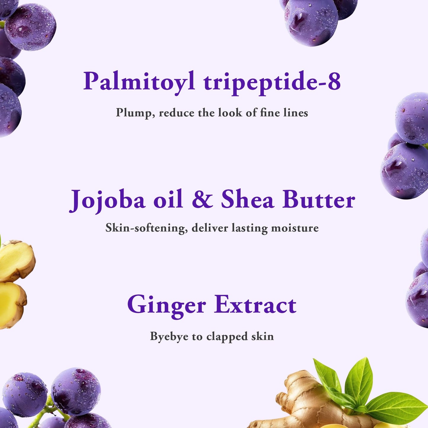 JING MENG Lip Mask with Peptides, Shea Butter, Ginger Extract?Overnight Butter Balm, Plump, Moisturize for Very Flaky Dry Lips, Non-Sticky, Clear Beauty and Personal Care JING MENG