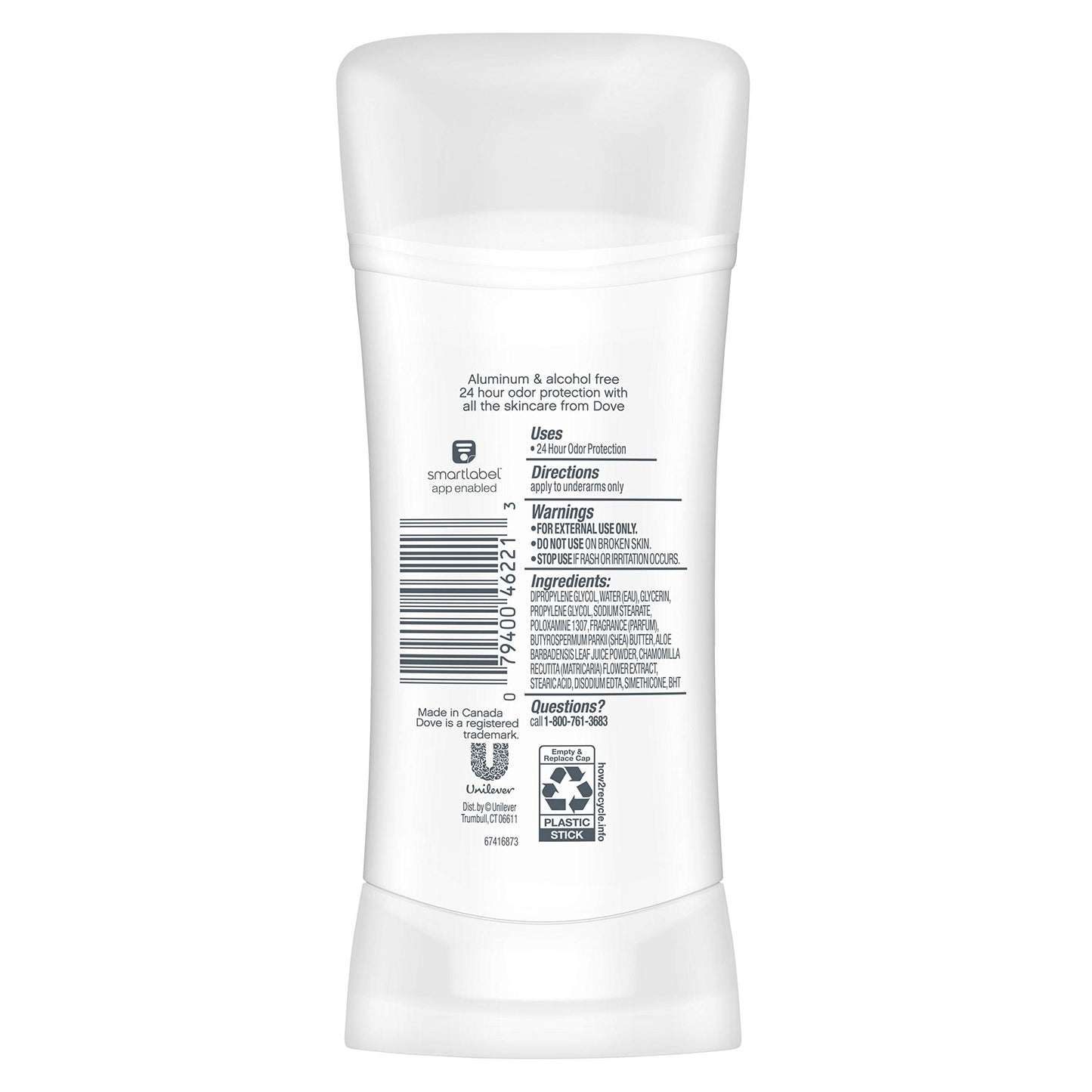 Dove 0% Aluminum Deodorant for Women ¼ Moisturizers Cucumber & Green Tea with 24-Hour Odor Protection,2.6 Ounce (Pack of 3) Beauty and Personal Care Dove