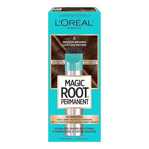 L'Oreal Paris Magic Root Rescue 10 Minute Root Hair Coloring Kit, Permanent Hair Color with Quick Precision Applicator, 100 percent Gray Coverage, 5 Beauty & Personal Care L'Oreal Paris