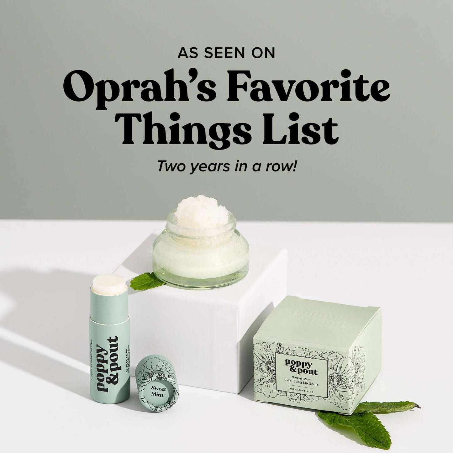 Poppy & Pout Sweet Mint A Jumbo Lip Balm | All Natural Lip Balms & Moisturizers | Hydrates with Beeswax, Vitamin E, Organic Coconut Oil | Cruelty-Free Beauty & Personal Care Poppy & Pout