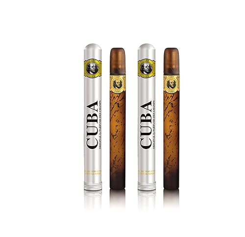 Cuba 1.17 fl. oz. Eau De Toilette Spray | Fragrance for Men (Pack of 2) (Gold) Beauty & Personal Care Cuba
