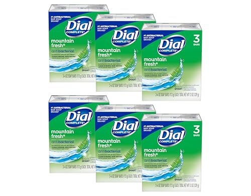 Dial Mountain Fresh Antibacterial Deodorant Bar Soap 3, 4 oz Soap Bars (Packs of 6) Beauty & Personal Care Dial