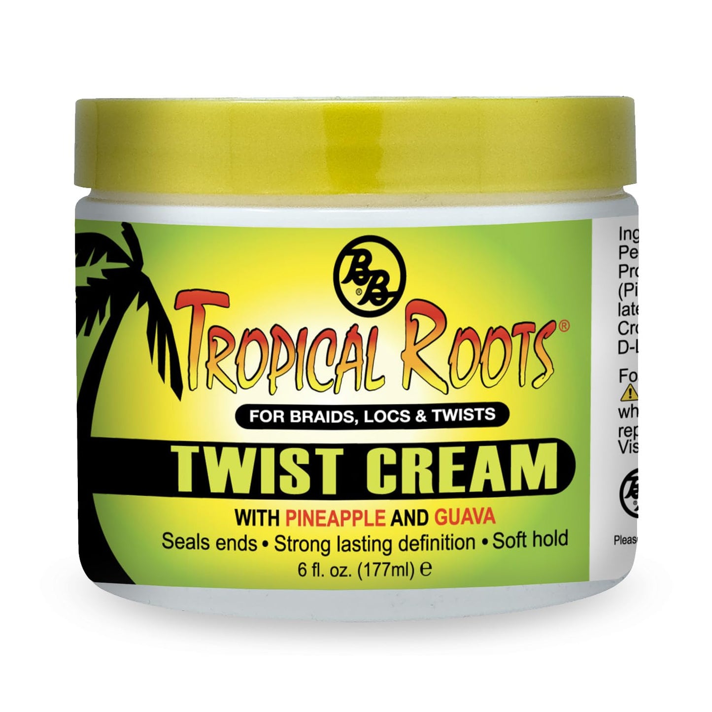 Bronner Bros Tropical Roots Twist Cream - Styling & Twisting Cream for Natural Hair, Braids, Locs & Twists - Seals Ends, Soft Hold, No Flaking & No Beauty & Personal Care Bronner Bros