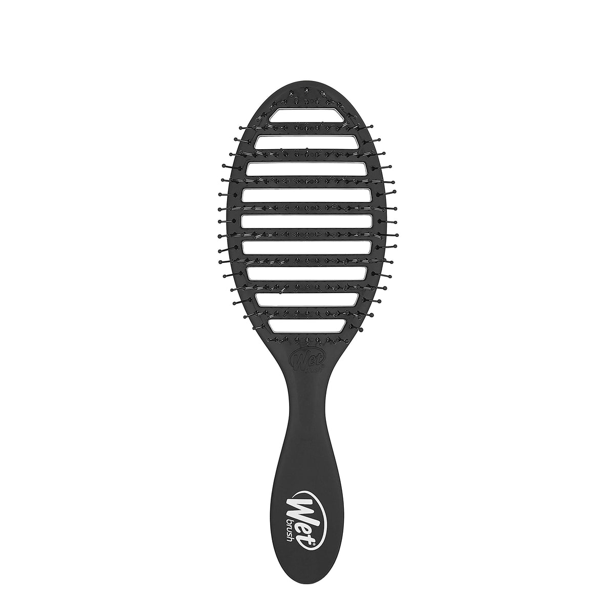 Wet Brush Speed Dry Hair Brush, Black, Vented Design & Soft HeatFlex Bristles, Blow Dry Safe, Ergonomic Handle Manages Tangles & Uncontrollable