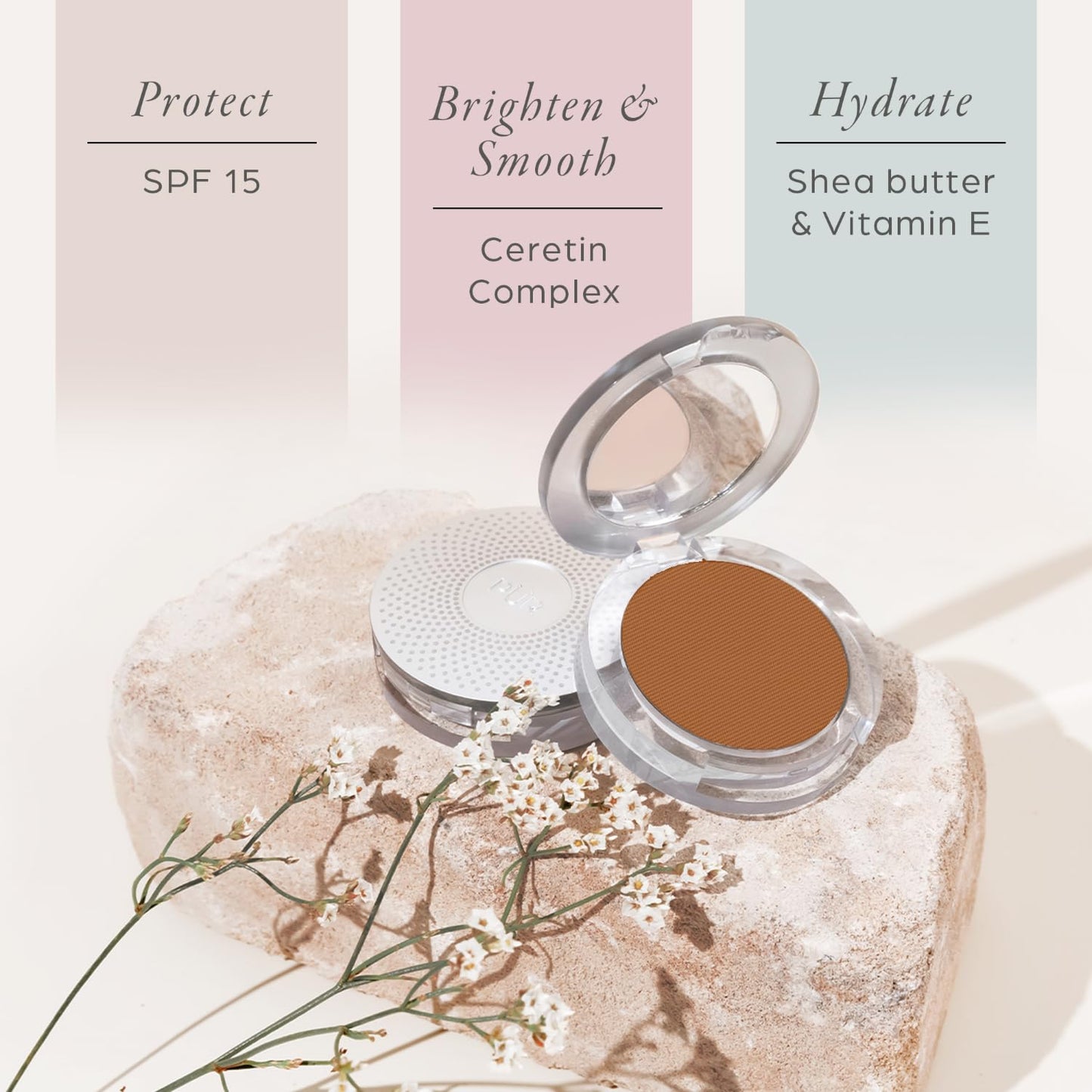 PUR Beauty 4-in-1 Pressed Mineral Makeup Powder Foundation with SPF 15 - Concealer & Finishing Compact Pressed Powder for Face - Buildable Medium Beauty & Personal Care PÜR MINERALS