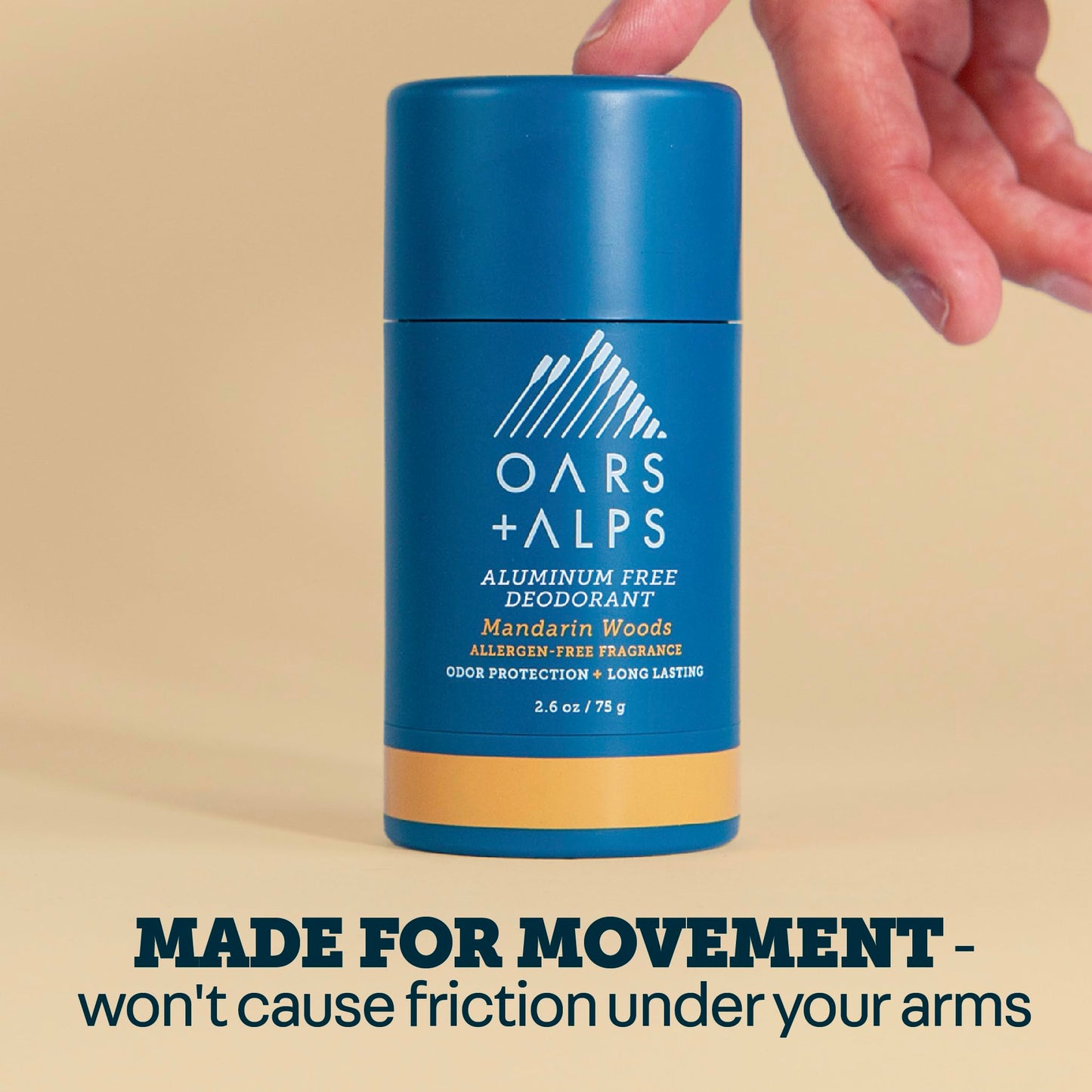 Oars + Alps Aluminum Free Deodorant for Men - Long Lasting Odor Protection, Clear & Free of White Residue, Anti-Chafing Smooth Glide, Dermatologist Beauty and Personal Care Oars + Alps