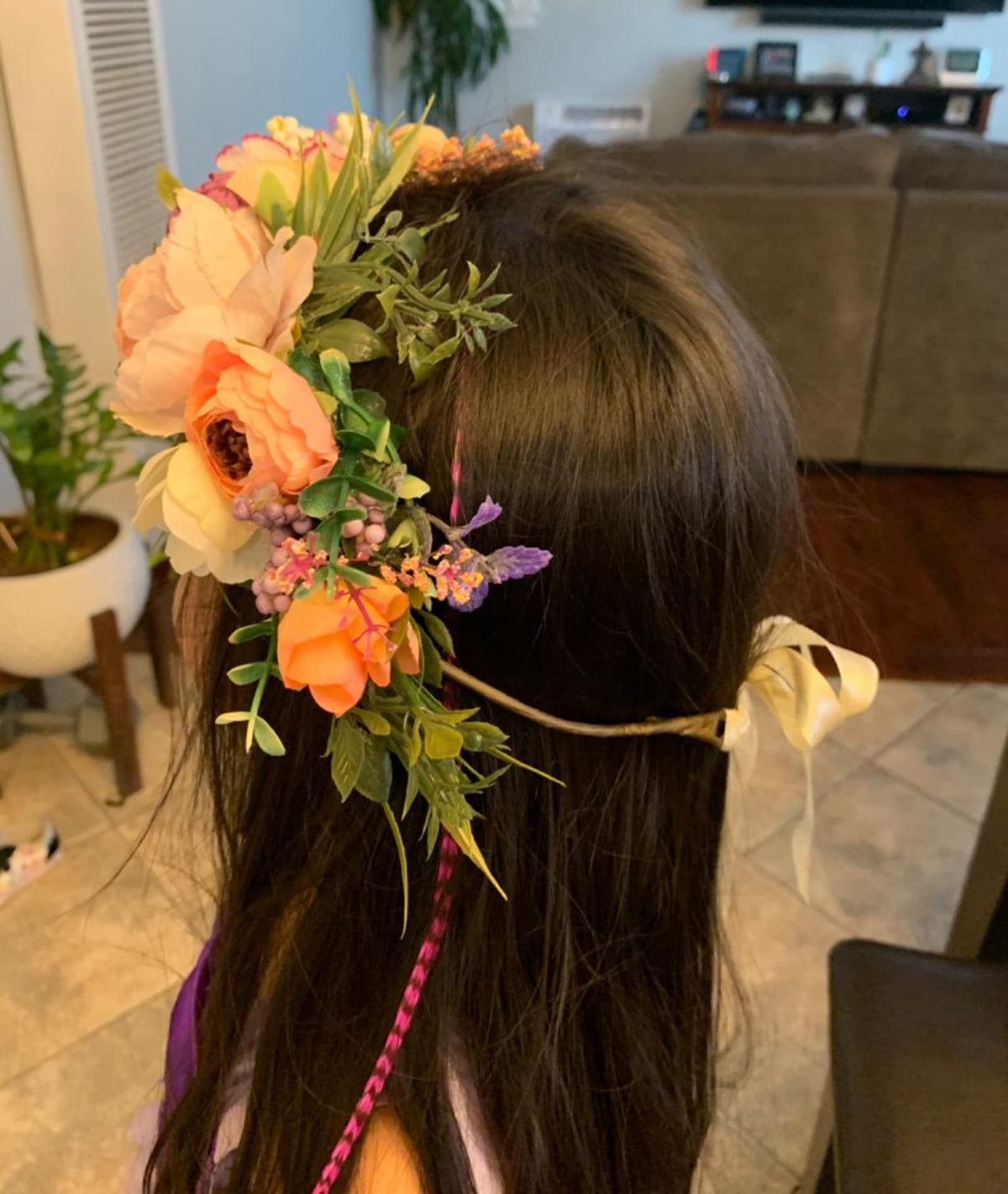 LLinfflr Women Floral Crown Boho Flower Headband Halo Headpiece Cosplay