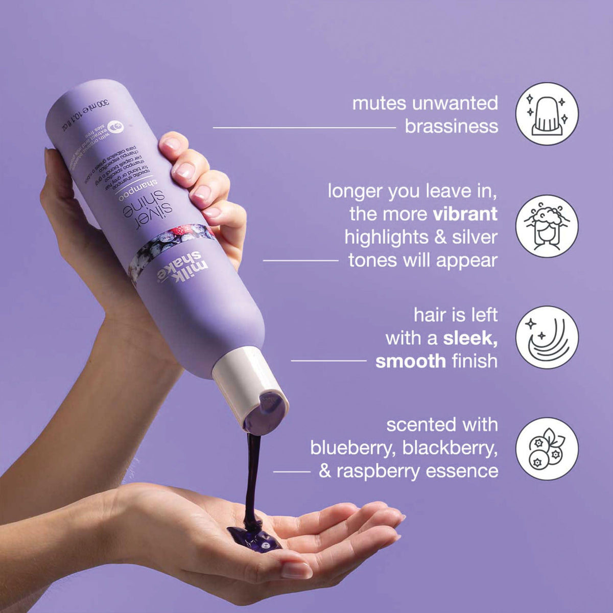 milk_shake Silver Shampoo, Purple, Milk, 10.1 Fl Oz Beauty & Personal Care milk_shake