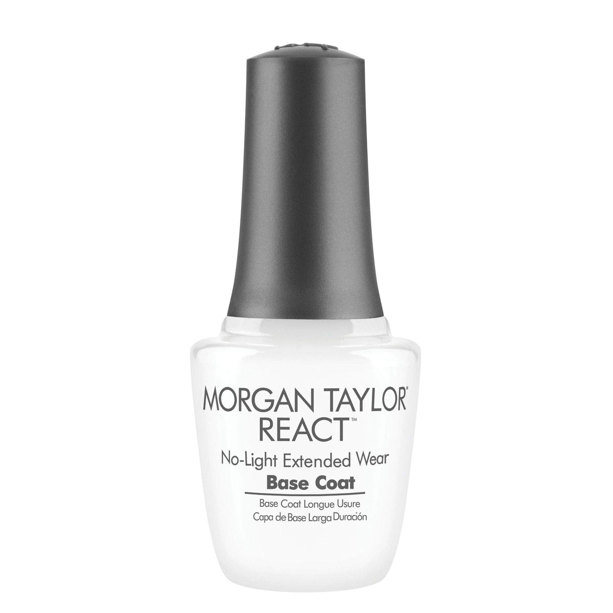 Morgan Taylor REACT Base Coat - Long-Lasting, No LED Light Needed, 15 mL