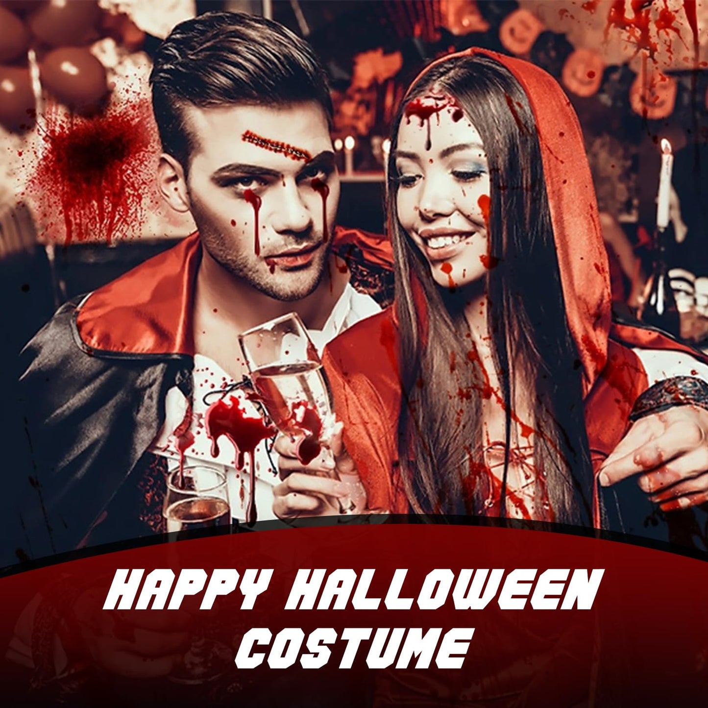 Halloween Fake Blood for Squirt and Drip, Liquid for Clothes, Zombie, Vampire Monster SFX Makeup Face Body Paint Beauty & Personal Care VPCRT6