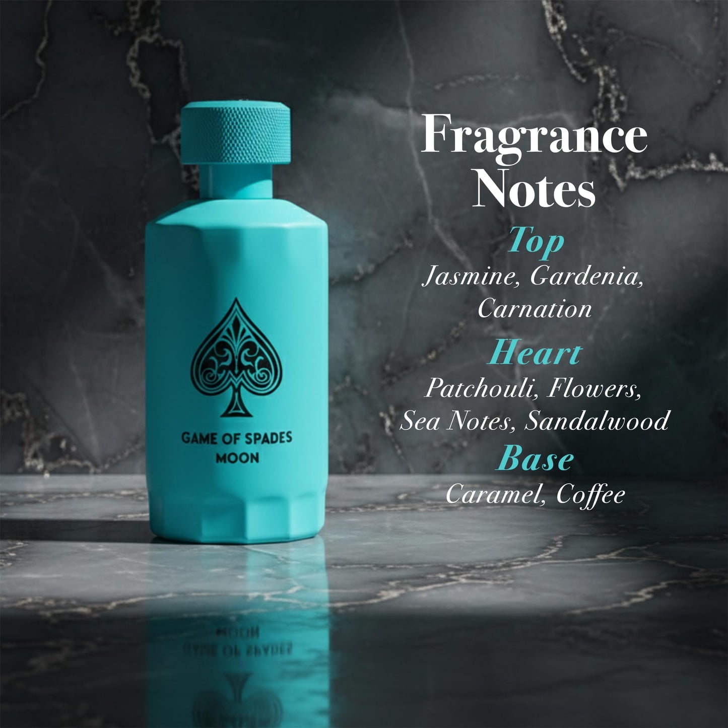 Jo Milano Game of Spades Moon Parfum Spray | 3.4 oz (100ml) | Amber, Fresh, Sweet, Musky, Warm Spicy Scent | Long Lasting Fragrance for Men and Women Beauty & Personal Care Jo Milano
