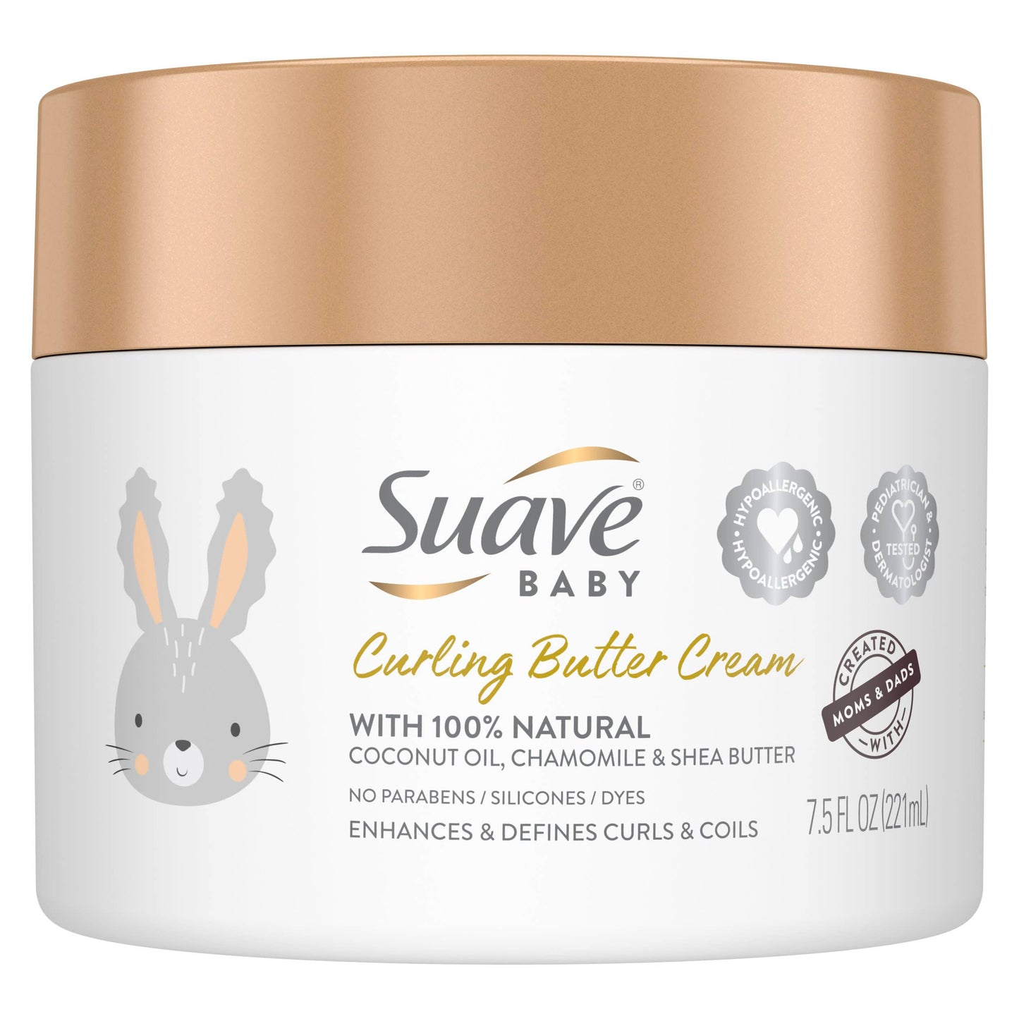 Suave Baby Curling Butter Cream for Curly, Coily Hair, with 100% Natural Coconut Oil, Chamomile & Shea Butter No Parabens, Silicones, Dyes 7.5 OZ Beauty & Personal Care Suave