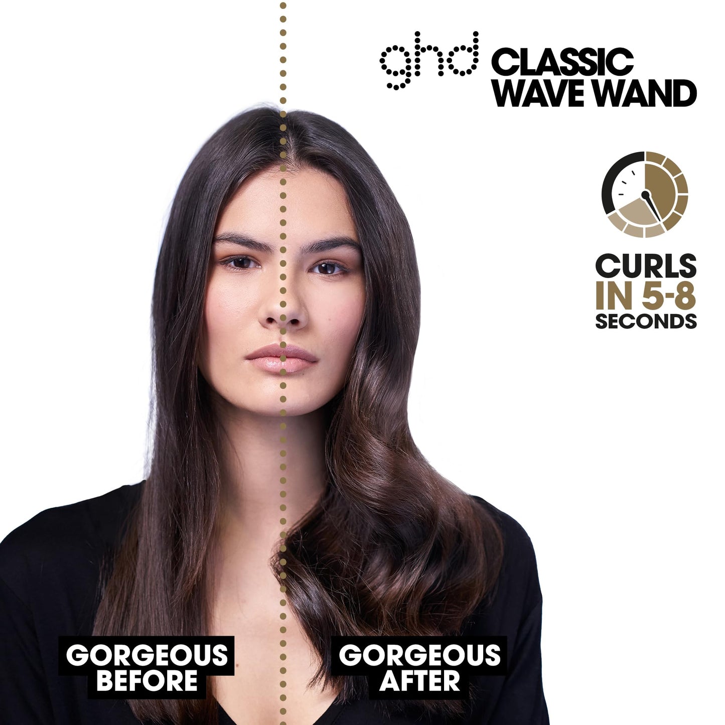 ghd Curve Classic Wave Curling Wand - 0.5” to 1.5” Oval Ceramic Wand for Beachy Waves and Hollywood Curls - 365ºF Safer Hair Styling Technology, Cool Beauty & Personal Care ghd