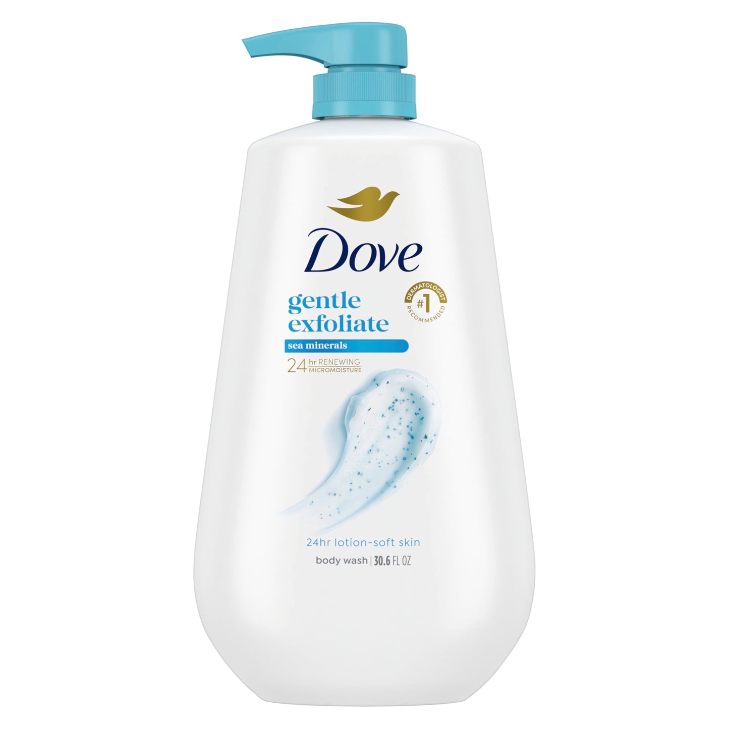 Dove Body Wash with Pump Gentle Exfoliate with Sea Minerals For 24hr Lotion-Soft Skin Moisturizing Skin Cleanser with No Sulfates No Parabens 30.6 oz Beauty & Personal Care Dove