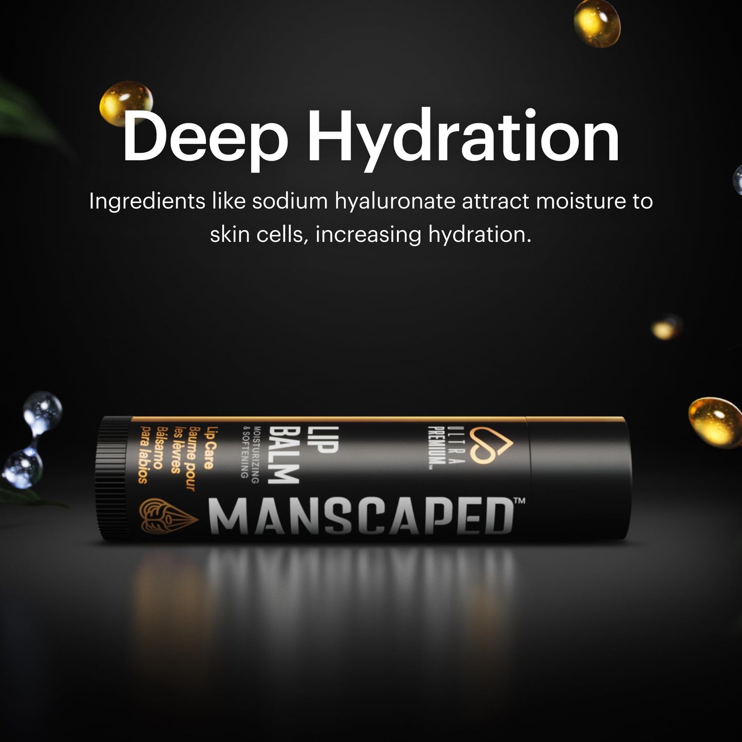 MANSCAPED® Moisturizing and Soothing Lip Balm, Infused with Vitamin E, Peppermint Oil, and Eucalyptus Oil for Chapped Lips, Matte Finish, 3 Sticks Beauty & Personal Care MANSCAPED