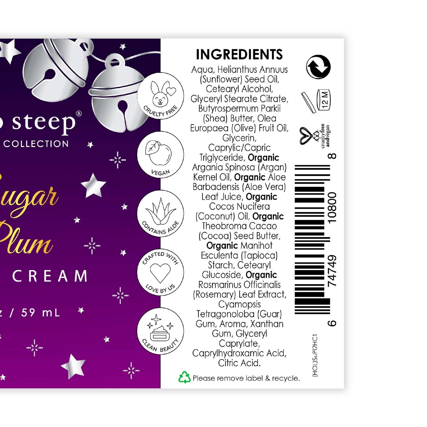 Deep Steep Liquid Hand Wash, Sugar Plum, 17.6 oz - Moisturizing Cleanser with Olive Oil, Aloe Vera, Glycerin & Hyaluronic Acid - Vegan, Clean Beauty Beauty & Personal Care Deep Steep
