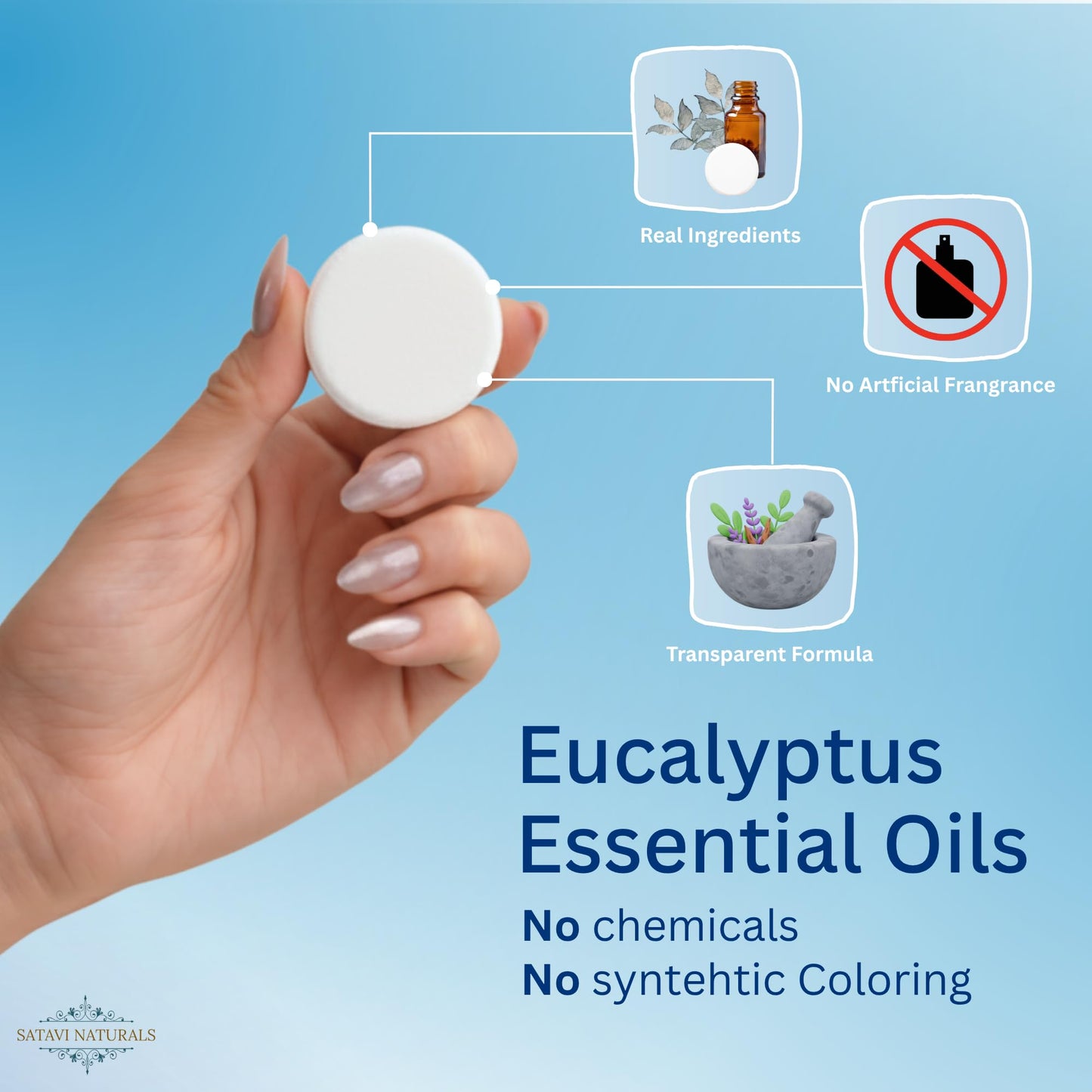 Eucalyptus & Mint Shower Steamers Aromatherapy (6 Pack) - Sinus Relief & Stress Relief Shower Bombs - Natural Essential Oil Spa Tablets, Individually Beauty and Personal Care Satavi Naturals