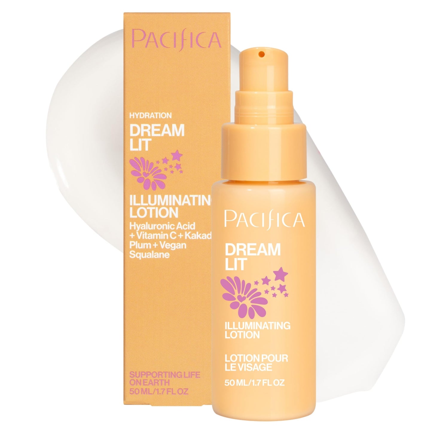 Pacifica Dreamlit Illuminating Facial Lotion - Vitamin C & Niacinamide Brightening Moisturizer for Radiant Glow - Natural Dewy Finish Hydrates Beauty & Personal Care Pacifica