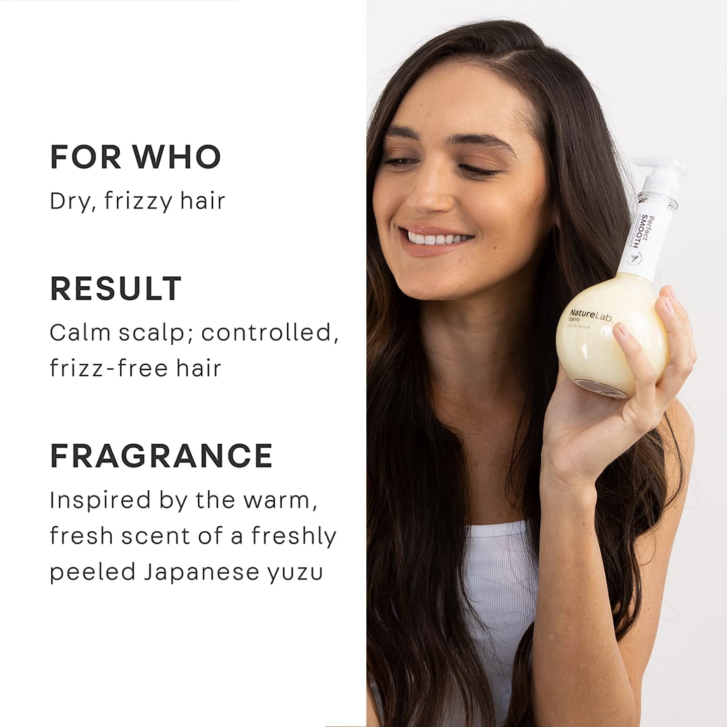 NatureLab.TOKYO Perfect Smooth Conditioner: Lightweight Moisturizing Conditioner for Smoother Frizz-Free Hair I 11.5 FL OZ / 340ml Beauty & Personal Care NATURELAB. TOKYO