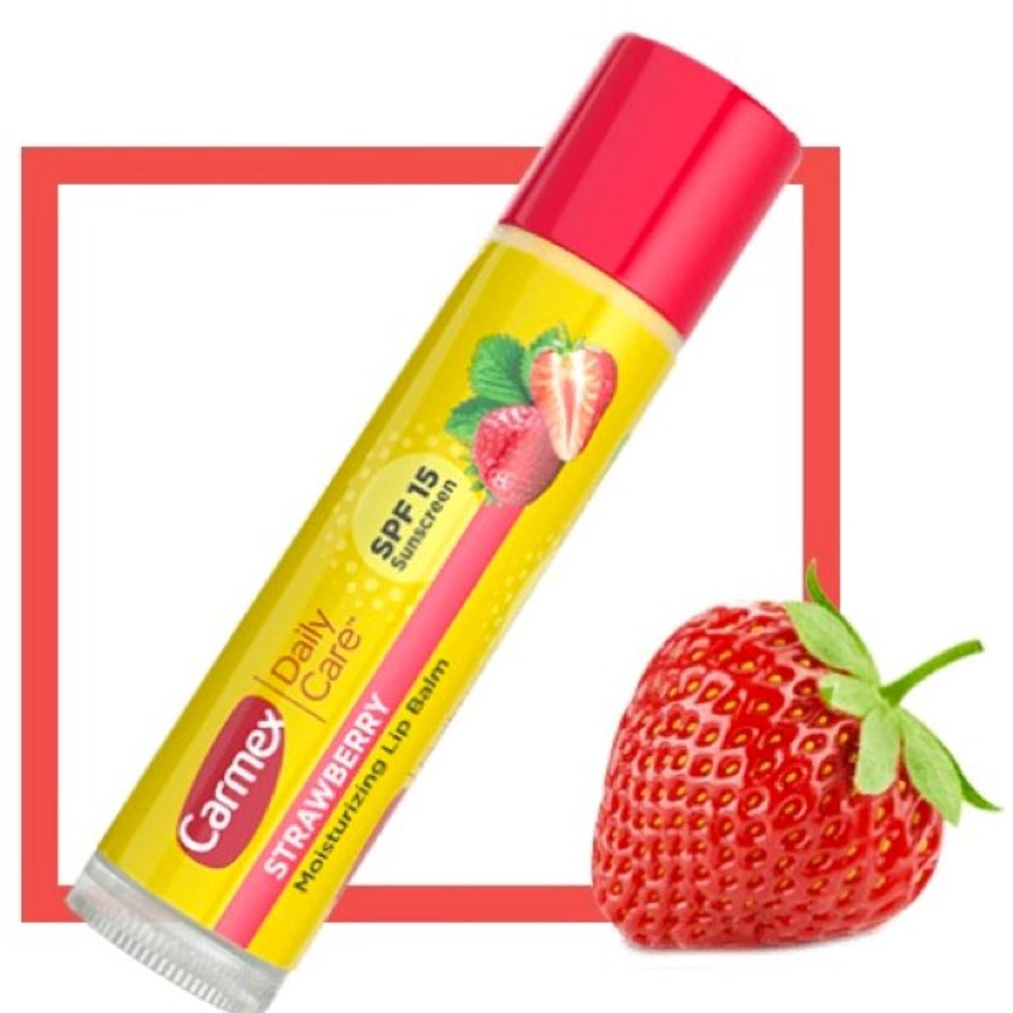 Carmex Click-Stick Moisturizing Lip Balm SPF 15 Strawberry 0.15 oz (Pack of 6) Beauty & Personal Care Carmex