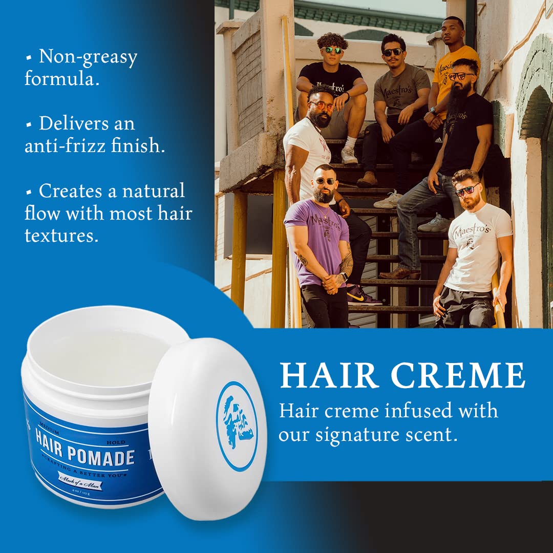 Maestro's Classic Hair Pomade - Mark of a Man Blend | Medium Hold Pomade for Men | Smooth Finish & Natural Shine | Water-Based Formula for All Hair Beauty & Personal Care Maestro's Classic