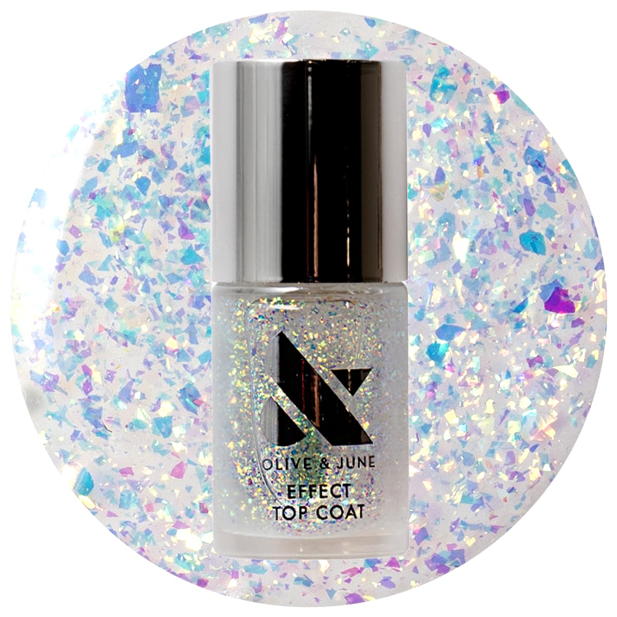 Olive & June Long Lasting Nail Polish Top Coat, Stardust Effect