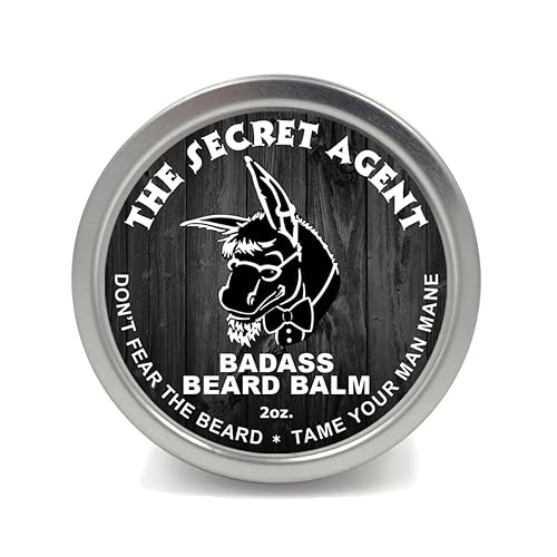 Badass Beard Care Beard Balm - Secret Agent Scent, 2 oz - All Natural Ingredients, Keeps Beard and Mustache Full, Soft and Healthy, Reduce Itchy Beauty & Personal Care Badass Beard Care