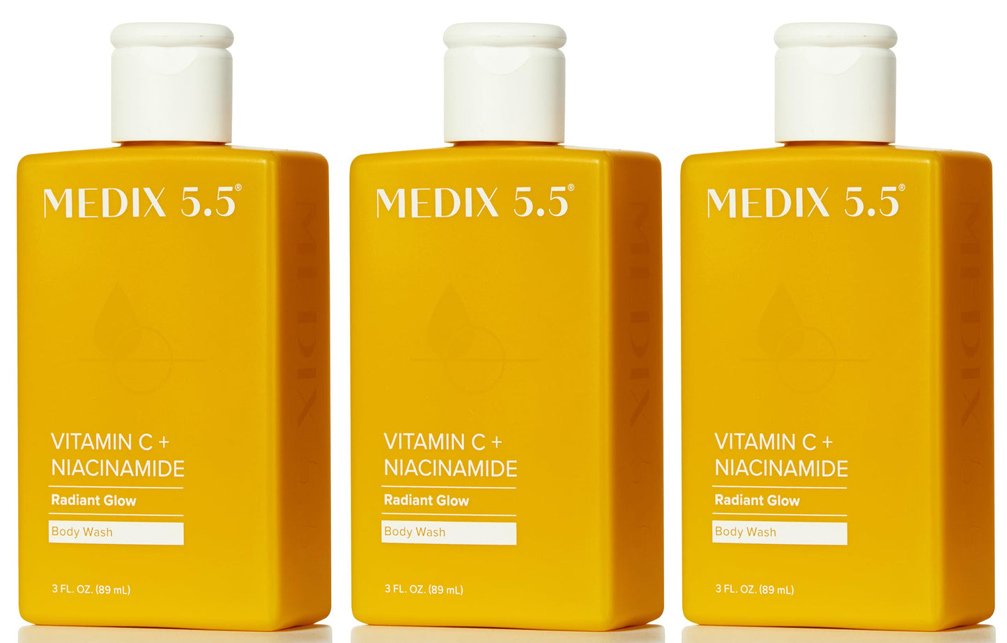 MEDIX Radiant Glow Vitamin C Body Wash W/Niacinamide | Citrus Scented Gentle Body & Face Cleanser For Women, Men, Dry Skin, & Smoother-Looking Skin | Beauty & Personal Care Medix 5.5