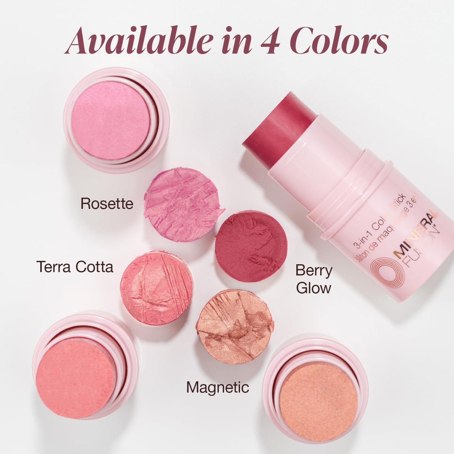 Mineral Fusion 3-in-1 Color Stick - Nourishing Cream Tint for Cheek, Lip and Eye - Blendable, Lightweight Coverage - Travel Friendly, Hypoallergenic Beauty & Personal Care Mineral Fusion