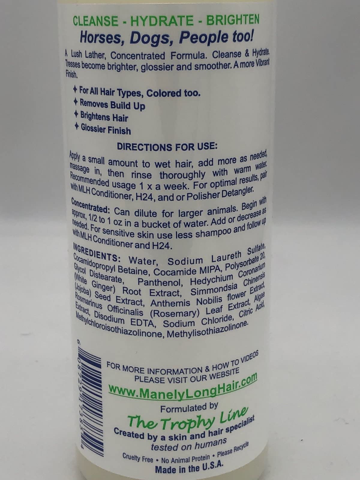 Manely Long Hair Shampoo 16oz. Beauty & Personal Care Mane-ly Long Hair