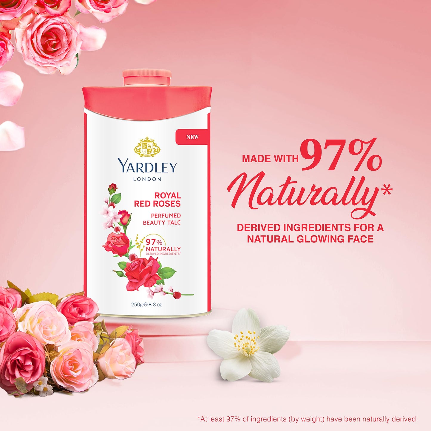 Yardley Red Rose Perfumed Talc 250 g Beauty & Personal Care Yardley