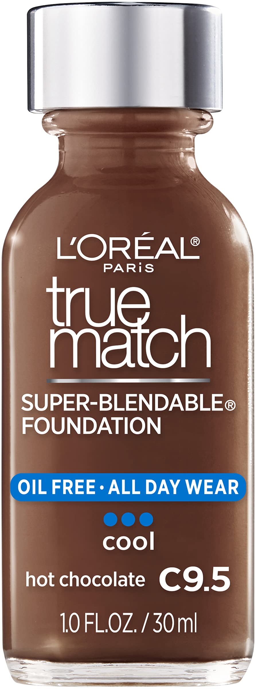 L’Oréal Paris Makeup True Match Super-Blendable Liquid Foundation, Hot Chocolate C9.5, 1 Fl Oz,1 Count Beauty & Personal Care L'Oreal Paris