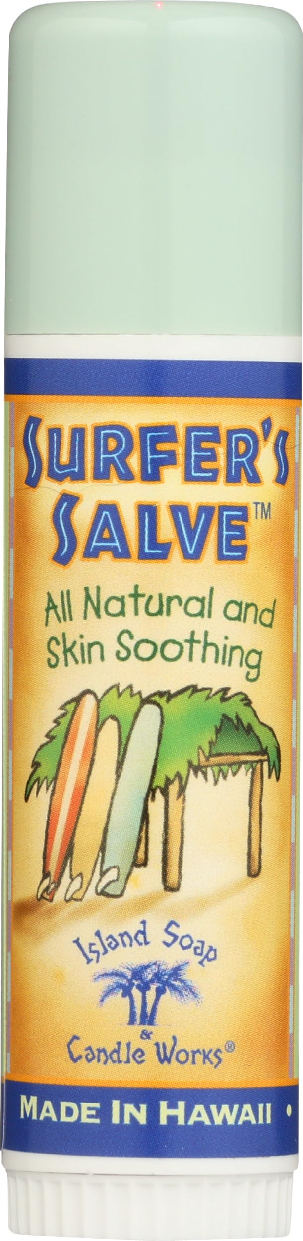Island Soap & Candle Works Surfer’s Salve Stick - All Natural Outdoor Skin Recovery Balm - Anti Chafe Relief for Dry Skin, Sunburn, Windburn, Bug Beauty & Personal Care Island Soap & Candle Works