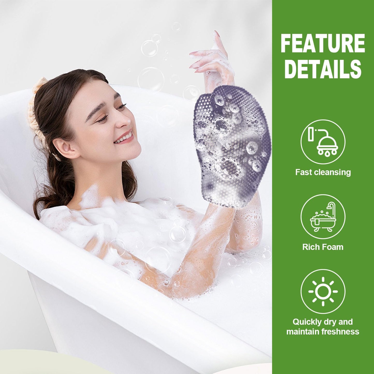 Honeycomb Exfoliating Bath Gloves - Microfiber for Enhanced Blood Circulation & Soft, Smooth Skin for All Skin Types (Light Purple - Glove) Beauty and Personal Care Koqye