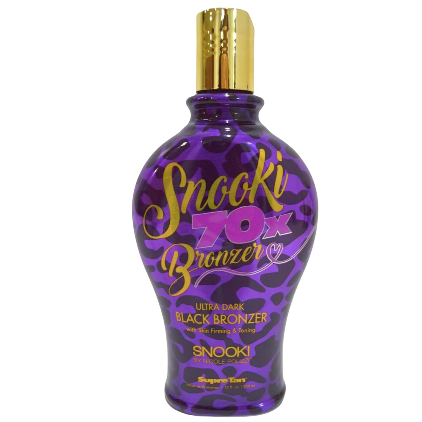 Supre Snooki Ultra Dark 70X Black Bronzer Tanning Lotion 12 ounces, Black Walnut, Henna and DHA with Aloe Vera. Paraben and Gluten Free Beauty & Personal Care SNOOKI