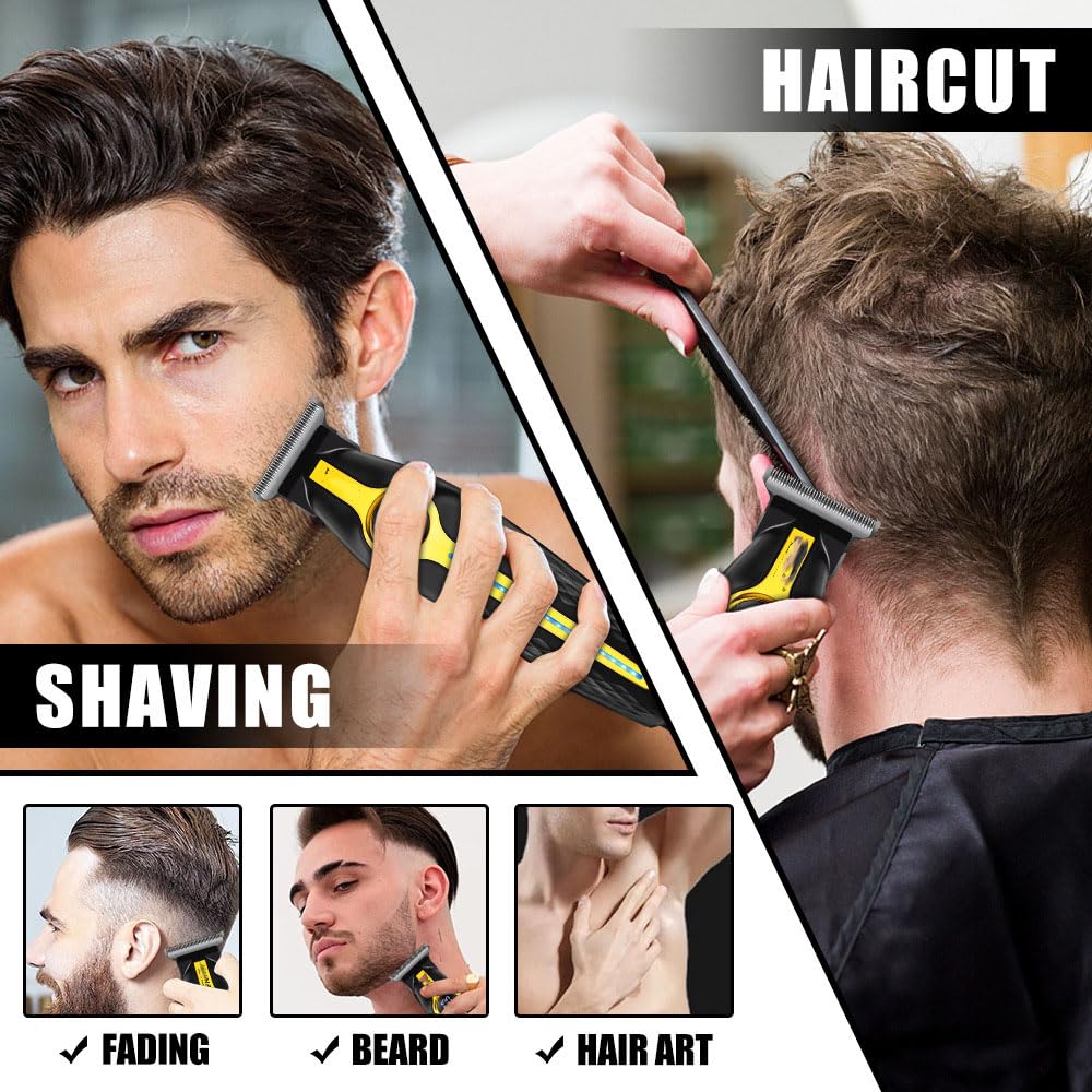 QDKVTNDJZ Professional Clippers/Beard Trimmers for Men Home Barber Salon Use, Cordless Hair Clippers with LED Display and 3 Guide Combs, Electric Beauty and Personal Care QDKVTNDJZ