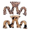 Large Tortoise Shell Claw Clip 3.5 Inch Cellulose Acetate Hair Claw Clips Checkered Hair Claw Clips French Design Hair Jaw Clamp for Women Ladies (2 Beauty & Personal Care Textention