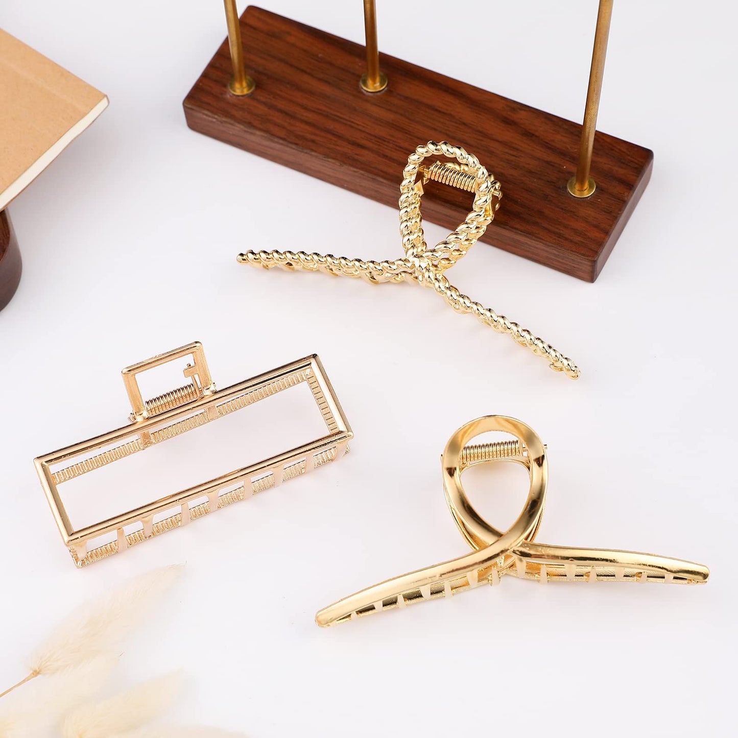 Mehayi 3 PCS Metal Large Claw Clips for Thick Heavy Hair, Strong Hold Big Non-Slip Hair Catch Barrette Jaw Clamp for Long Hair, Fashion Styling Beauty & Personal Care Mehayi