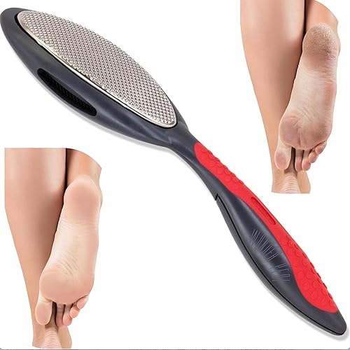 Made in Germany Double Sided Metal Foot File - Stainless Steel Feet Callus Remover - Feet Scrubber Dead Skin - Heel Scraper Cracked Heels Repair Beauty & Personal Care WONDER PEDI