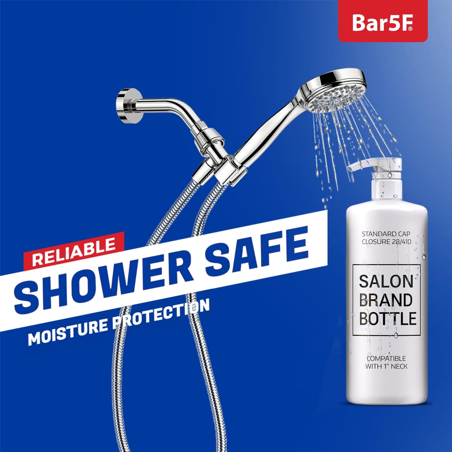 Bar5F Pumps for Shampoo and Conditioner Bottles, Salon-Brand Liters, 2 Pack Beauty and Personal Care Bar5F