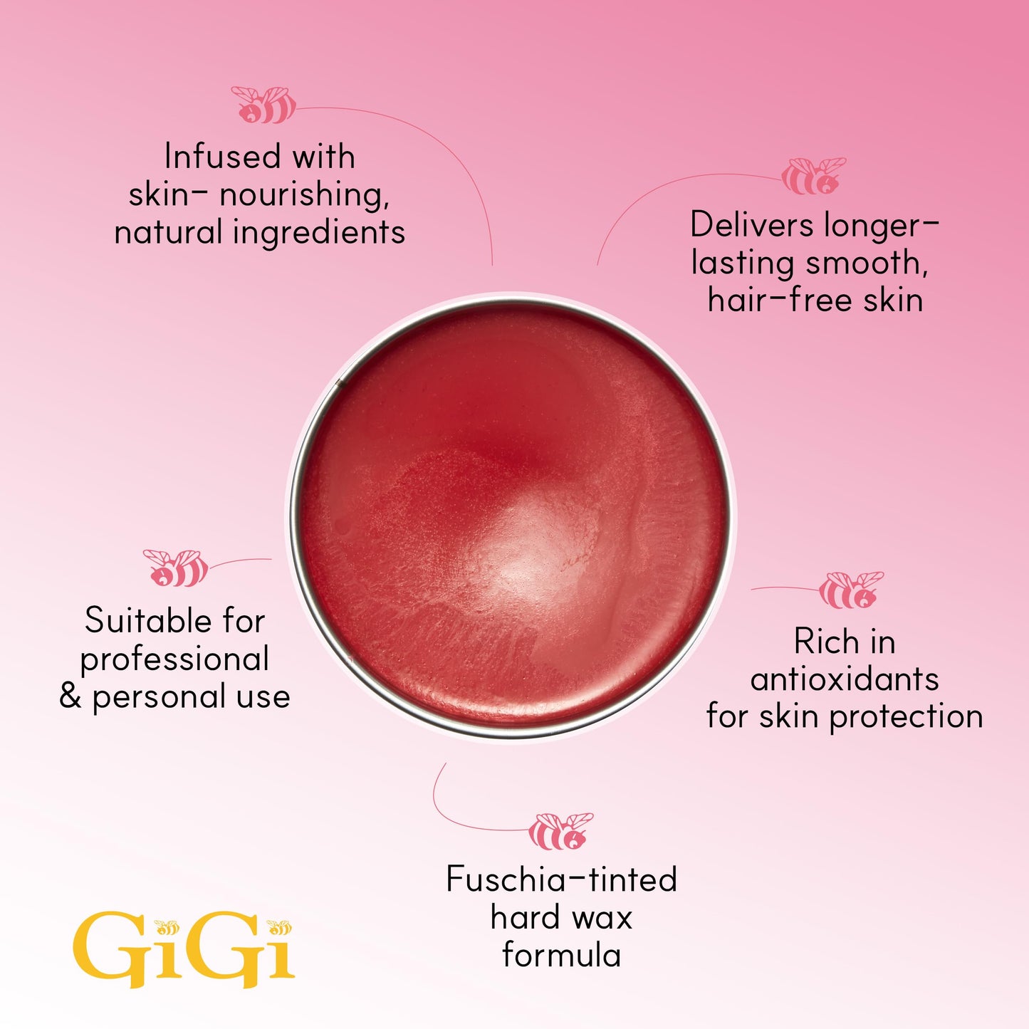 Gigi Neon Hard Wax - Dragonfruit, Stripless Wax for Hair Removal, Ideal for Sensitive Skin, 14 Oz Beauty and Personal Care GIGI