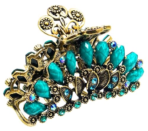 Fashion & Lifestyle Large Metal Alloy Hair Claw Jaw Clip for Women and Girls - Pretty Strong Clamp Non-Slip Barrette Hair Updo Grip Bath Accessories Beauty & Personal Care Fashion & Lifestyle