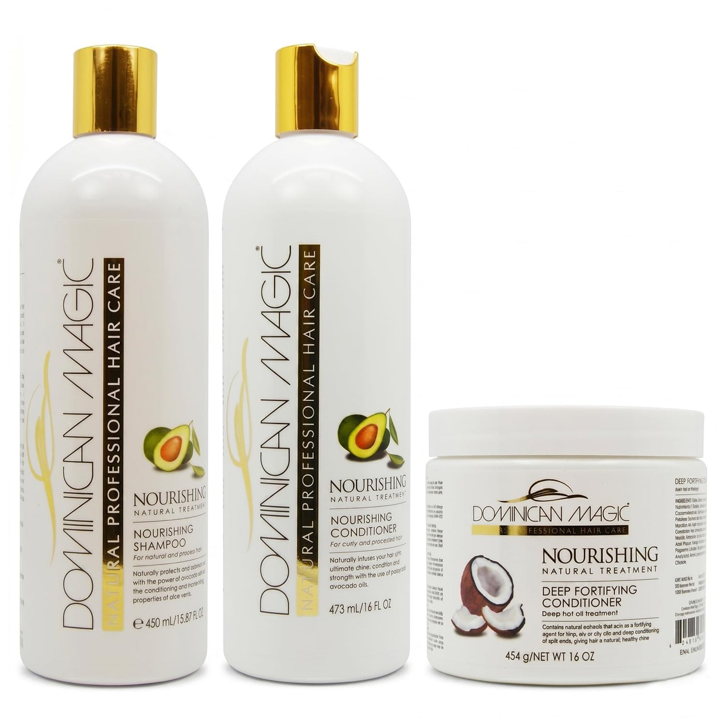 Dominican Magic Nourishing Shampoo & Conditioner Set - Hydrating Shampoo & Conditioner for Dry, Damaged Hair with Avocado & Coconut- Strengthens Beauty & Personal Care DOMINICAN MAGIC