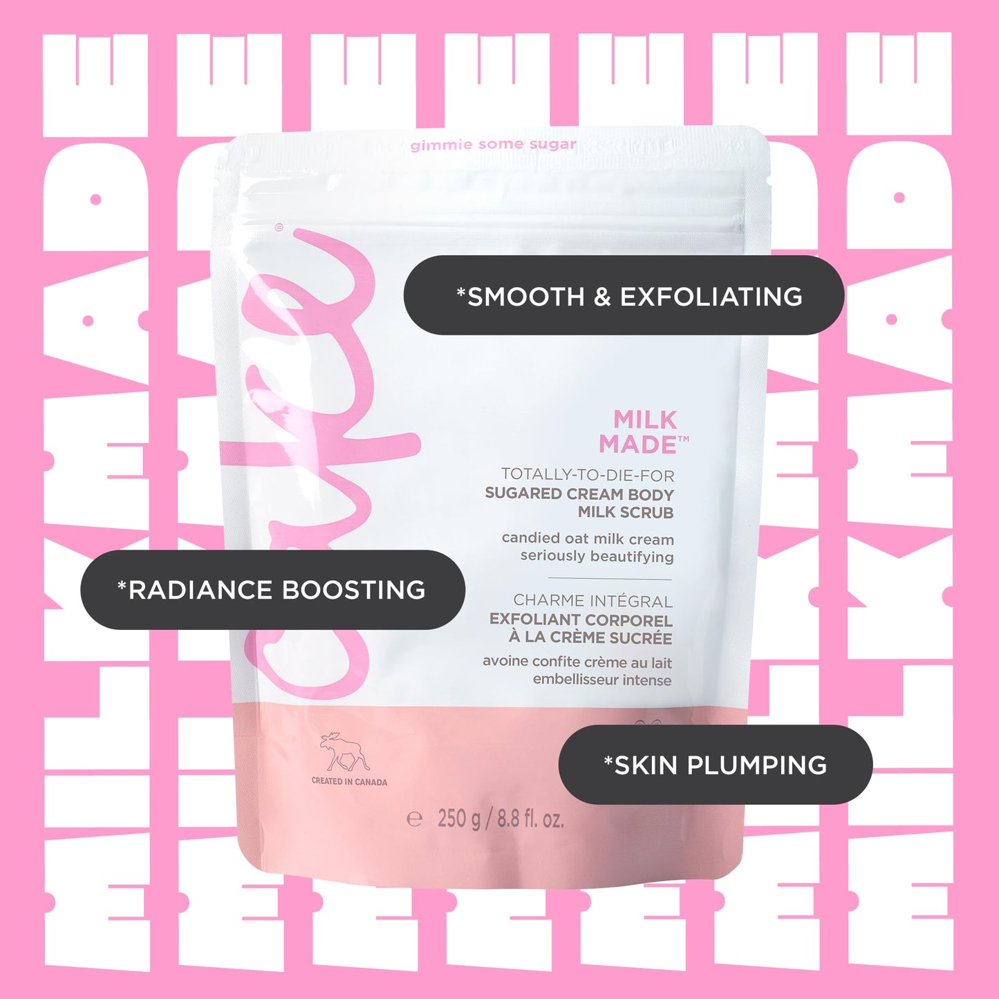 Cake Beauty Milk Made Vegan Body Sugar Scrub- Shea Butter, Candied Oat Milk & Marshmallow Root Extract - Gentle Exfoliating Hand, Leg, Foot & Body Beauty & Personal Care Cake Beauty