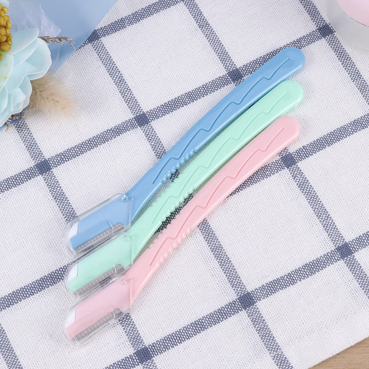 3pcs Eyebrow Easy to Use Razor Dermaplaning Razor for Women for Face Facial Hair Shaper Trimmer Girls Mustache Trimmer Beard s s Portable Women's Beauty and Personal Care Beaupretty