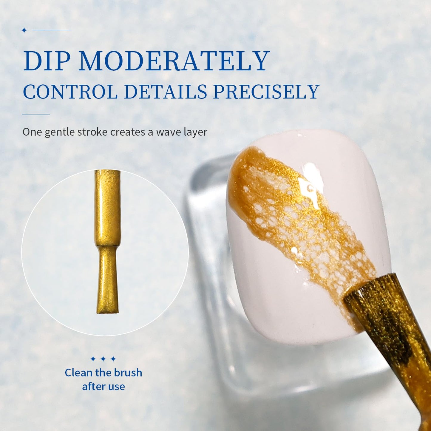JODSONE Blooming Wave Nail Gel 16.5ML for Ocean Wave and Lace Nail Art,Blooming Liquid Applied Over Uncured Base Gel,Champagne Gold(B1512) Beauty and Personal Care JODSONE