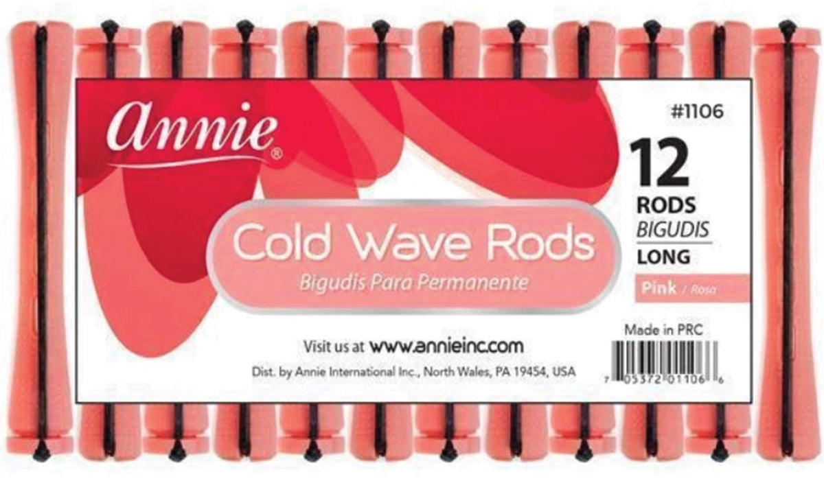 3 Packs of Annie Cold Wave Rods-Long #1106 (12 Pieces per Pack)