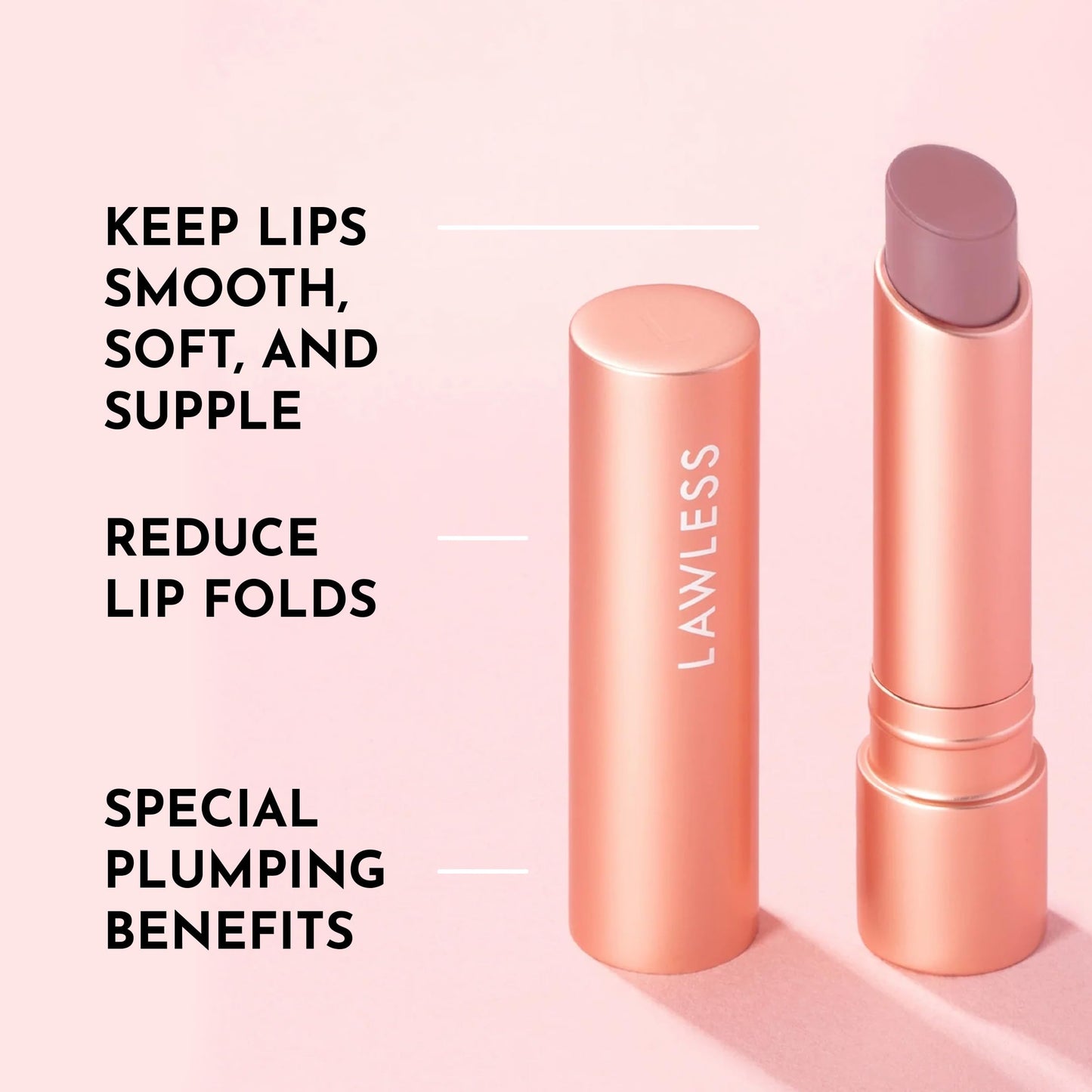 LAWLESS Women's Forget the Filler Lip Plumping Line Smoothing Tinted Balm, Whisper, 0.09 Ounce Beauty & Personal Care LAWLESS