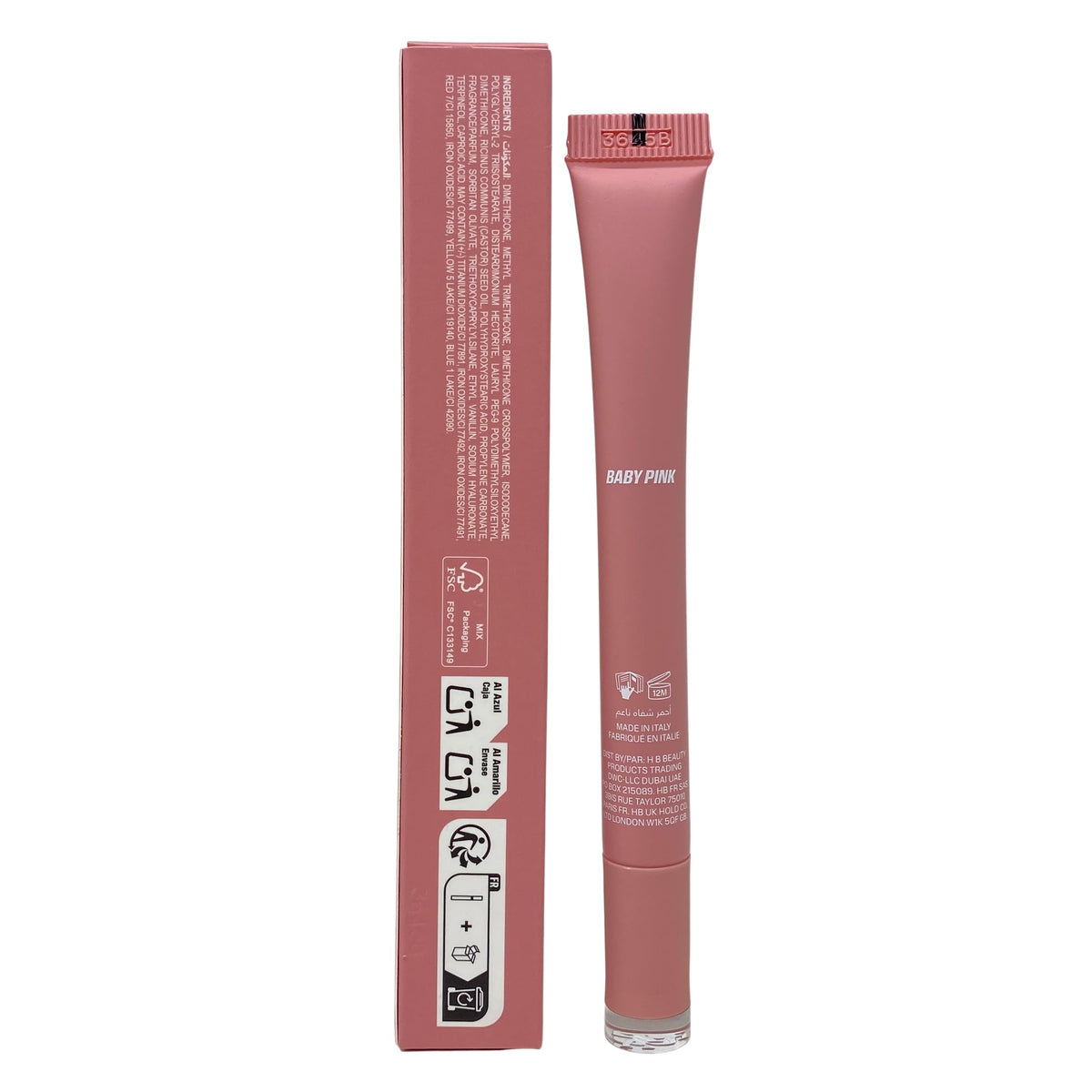 Huda Beauty Liquid Matte Mousse Soft Blur Lip Cream - Baby Pink. -